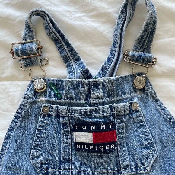 Vintage Boys Size 4 Tommy Hilfiger Light Blue Denim Overalls - Picture 6 of 6